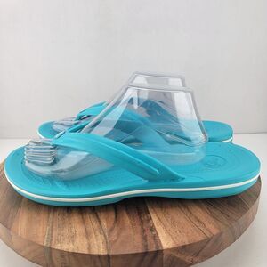 Crocs Unisex M10 W12 Blue Crocband Thong Flip Flop Sandals 11033